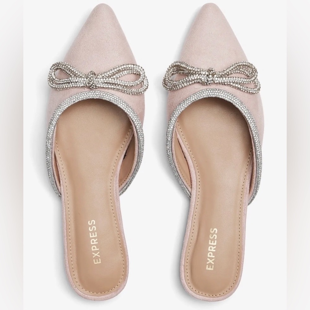 Express Pink Flats with Silver Accents